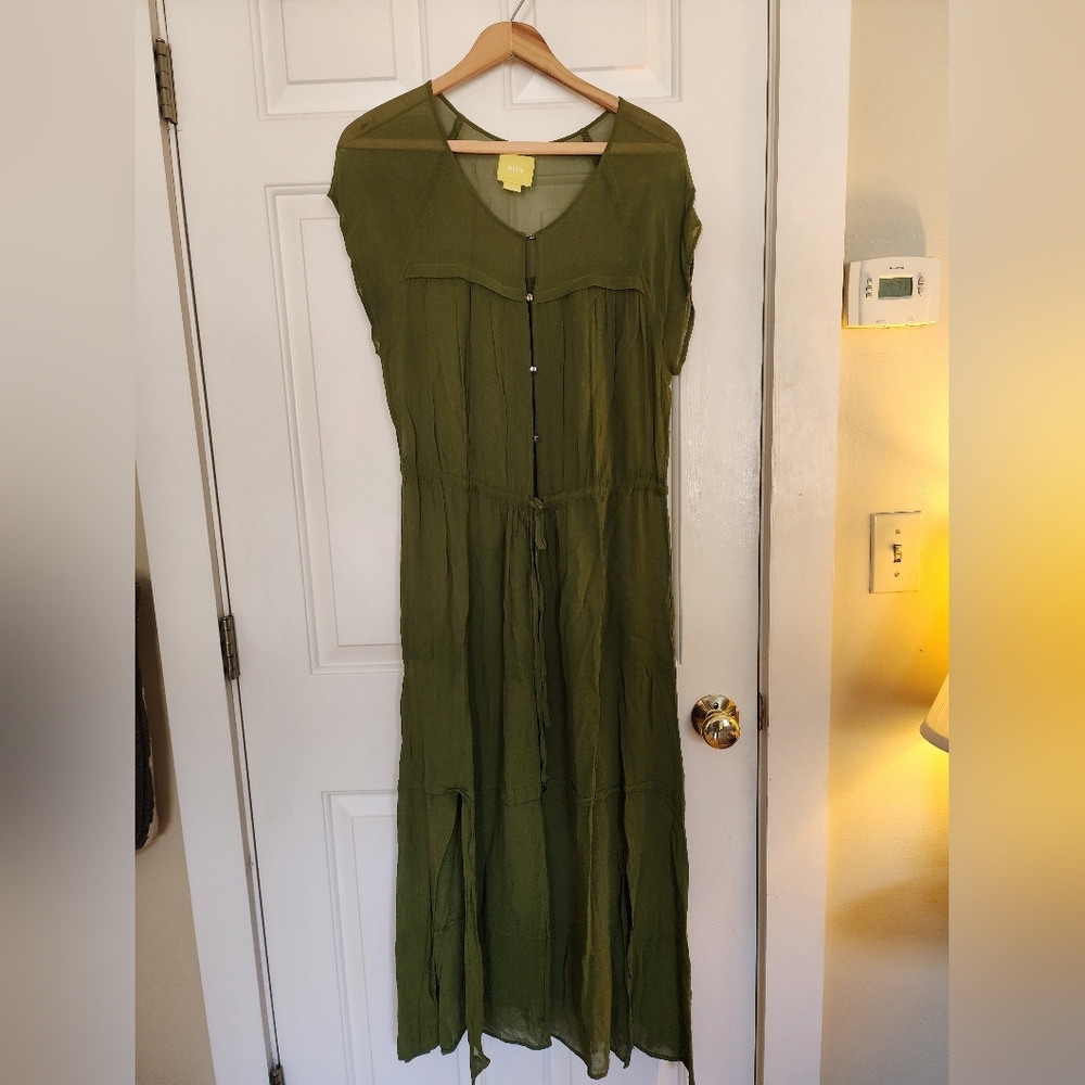 Maeve Midori Duster Dress Size Small Semi Sheer Boho Whimsy Witchy Maxi